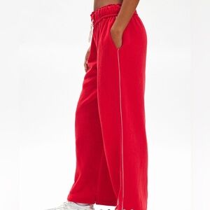 UO-Urban Outfitters-Out from Under Hoxton Piping Wide Leg Sweatpants-Athleisure